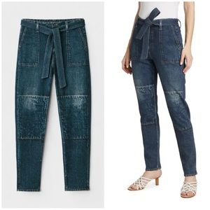 Rag & Bone Mel Miramar Mia Tie Waist Tapered Faux Jeans Jeggings Women Sz S NWT